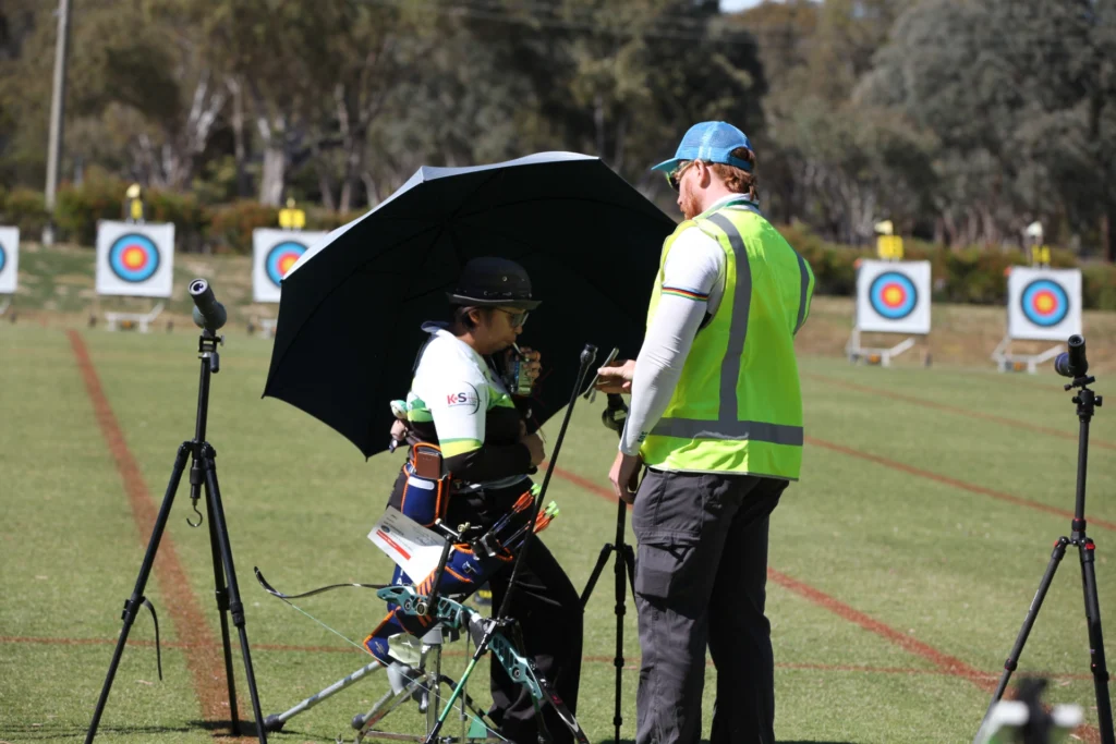 Archery Australia Performance support staff in the field